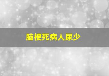 脑梗死病人尿少