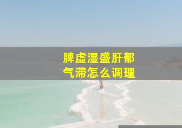 脾虚湿盛肝郁气滞怎么调理