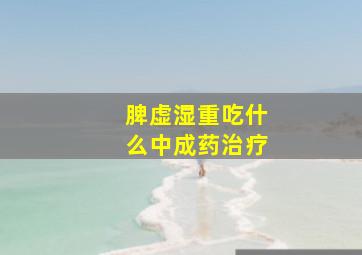 脾虚湿重吃什么中成药治疗