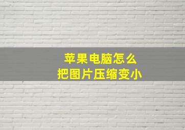 苹果电脑怎么把图片压缩变小