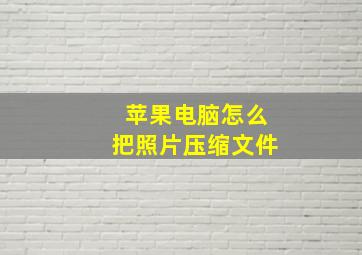 苹果电脑怎么把照片压缩文件