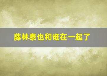 藤林泰也和谁在一起了