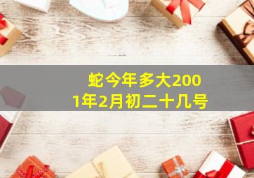 蛇今年多大2001年2月初二十几号