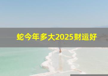 蛇今年多大2025财运好