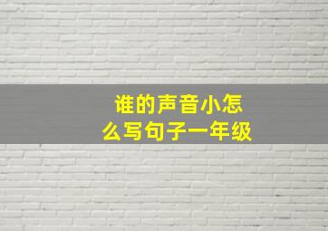 谁的声音小怎么写句子一年级