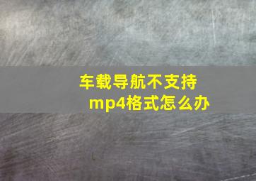 车载导航不支持mp4格式怎么办