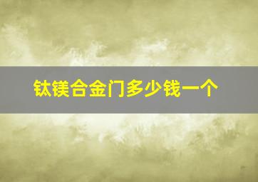 钛镁合金门多少钱一个