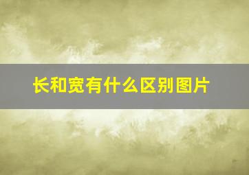 长和宽有什么区别图片