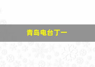 青岛电台丁一