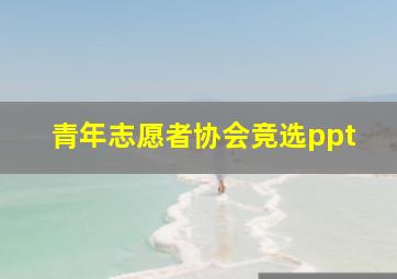 青年志愿者协会竞选ppt