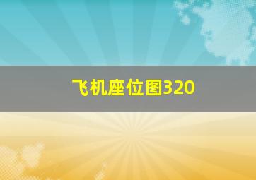 飞机座位图320