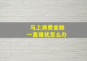 马上消费金融一直骚扰怎么办