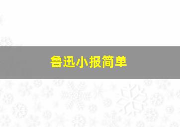 鲁迅小报简单